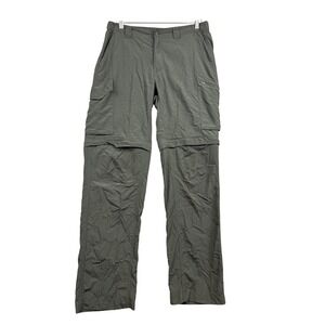 Columbia Omni-Shade Convertible Hiking Pants Mens 32x31‎ Green Cargo Zip Off